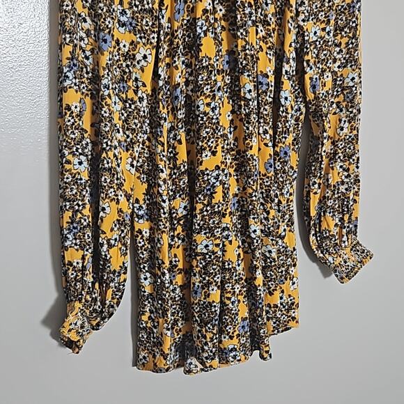 Free People Oversized Flowy Flowers Tunic Top Sz XS - Picture 4 of 8
